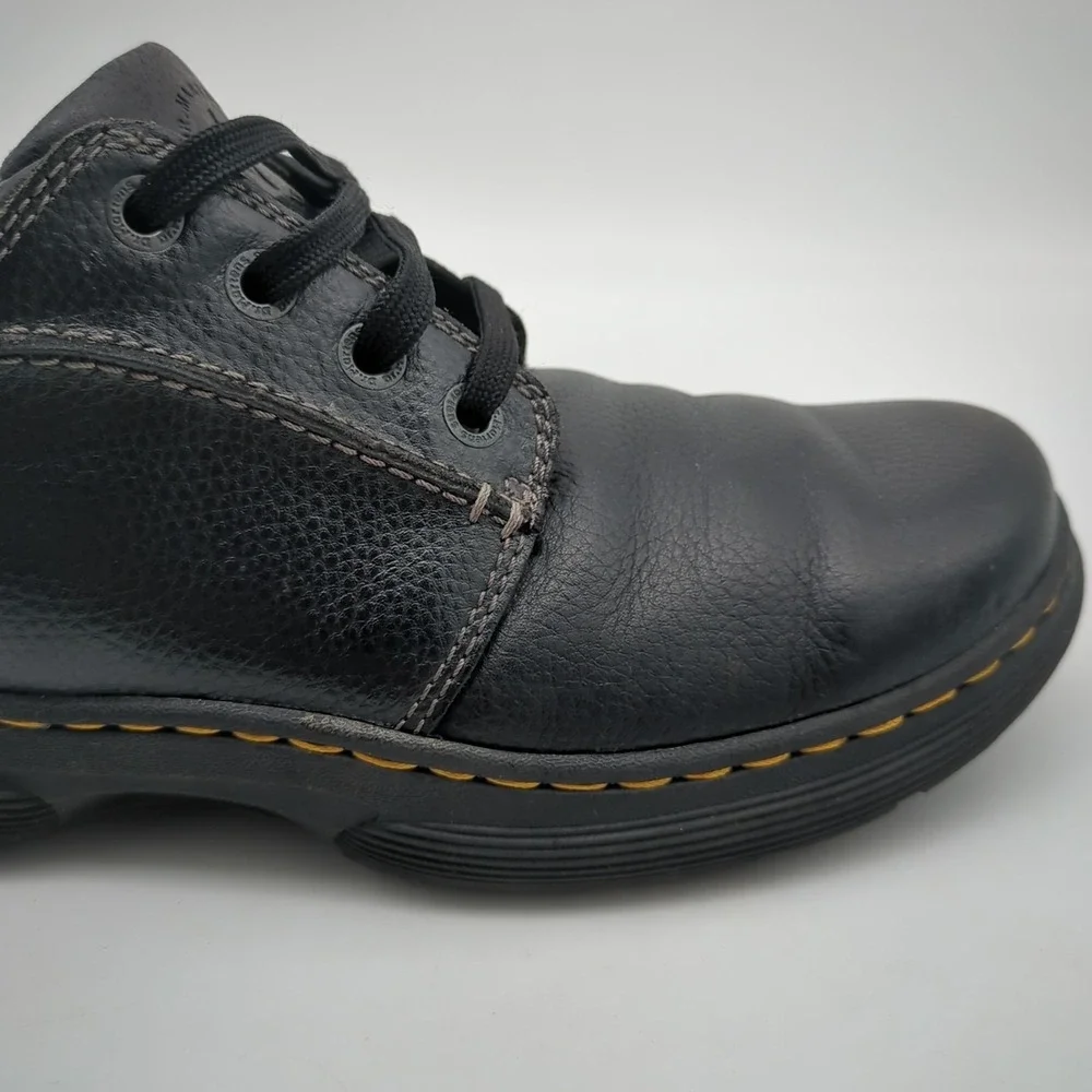 Dr Martens Rockland Shoes Mens 12 Black Pebble Leather Oxford Chunky Goth Grunge